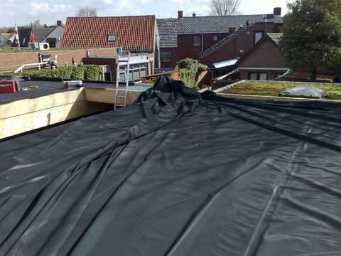 Opbouw plat dak met EPDM